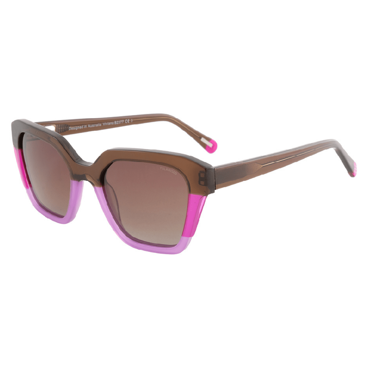 28277 VIVIANA BROWN PINK BROWN POLARISED small face sunglass culture