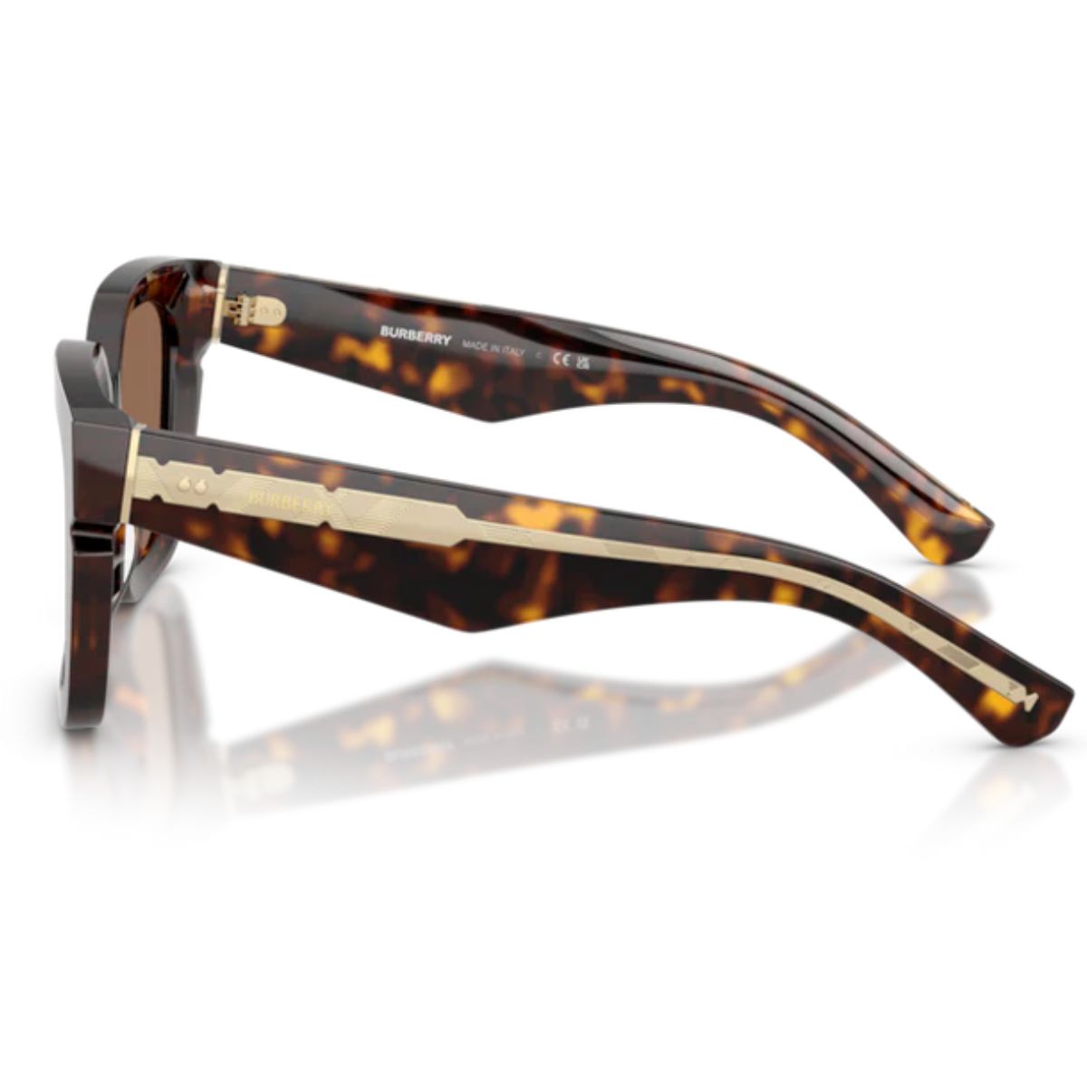 Burberry BE4453 300273 54 HAVANA Havana Brown square geometric cat eye cut out sunglass culture australia gold coast coomera arms side