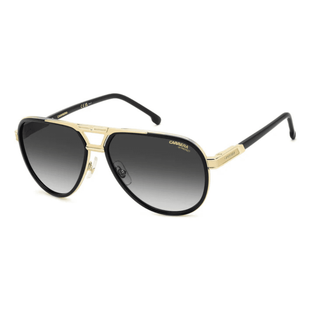 CARRERA 1076S 2M2161 90 BLK GLG aviator black gold sunglass culture coomera new