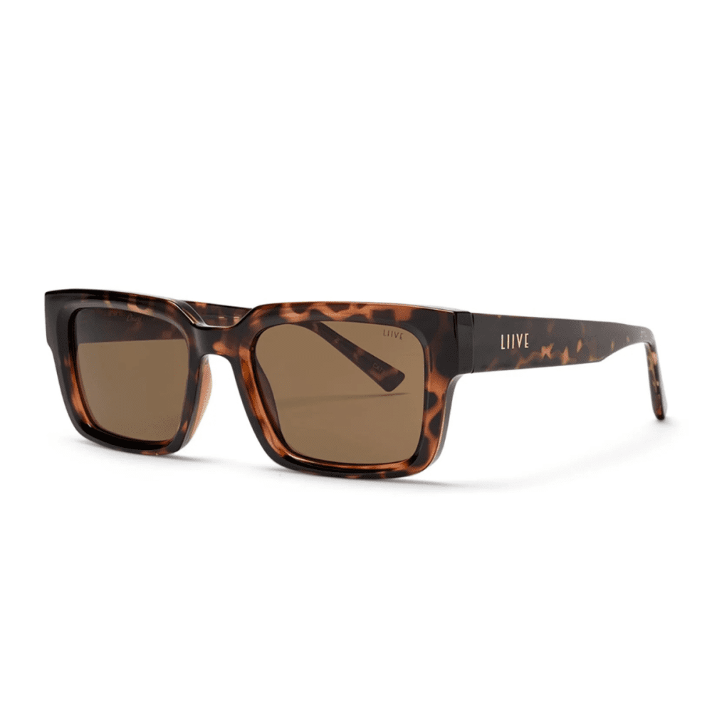 Liive Oney LO787D Gloss Tort Brown Sunglass culture rectangle unisex sunnies store coomera online