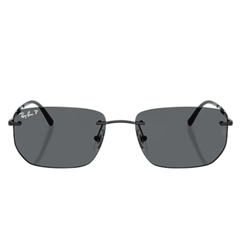 Ray-Ban RB3768 002 81 56 Black Dark Grey Polarised sunglass culture coomera sunnies store online rimless frameless