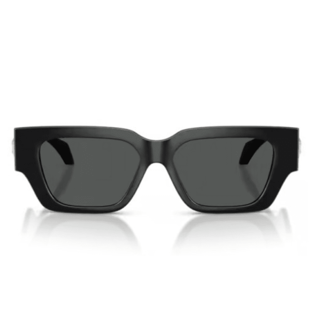 VERSACE VE4497U GB1 87 53 black rectangle square sunglass culture coomera online front