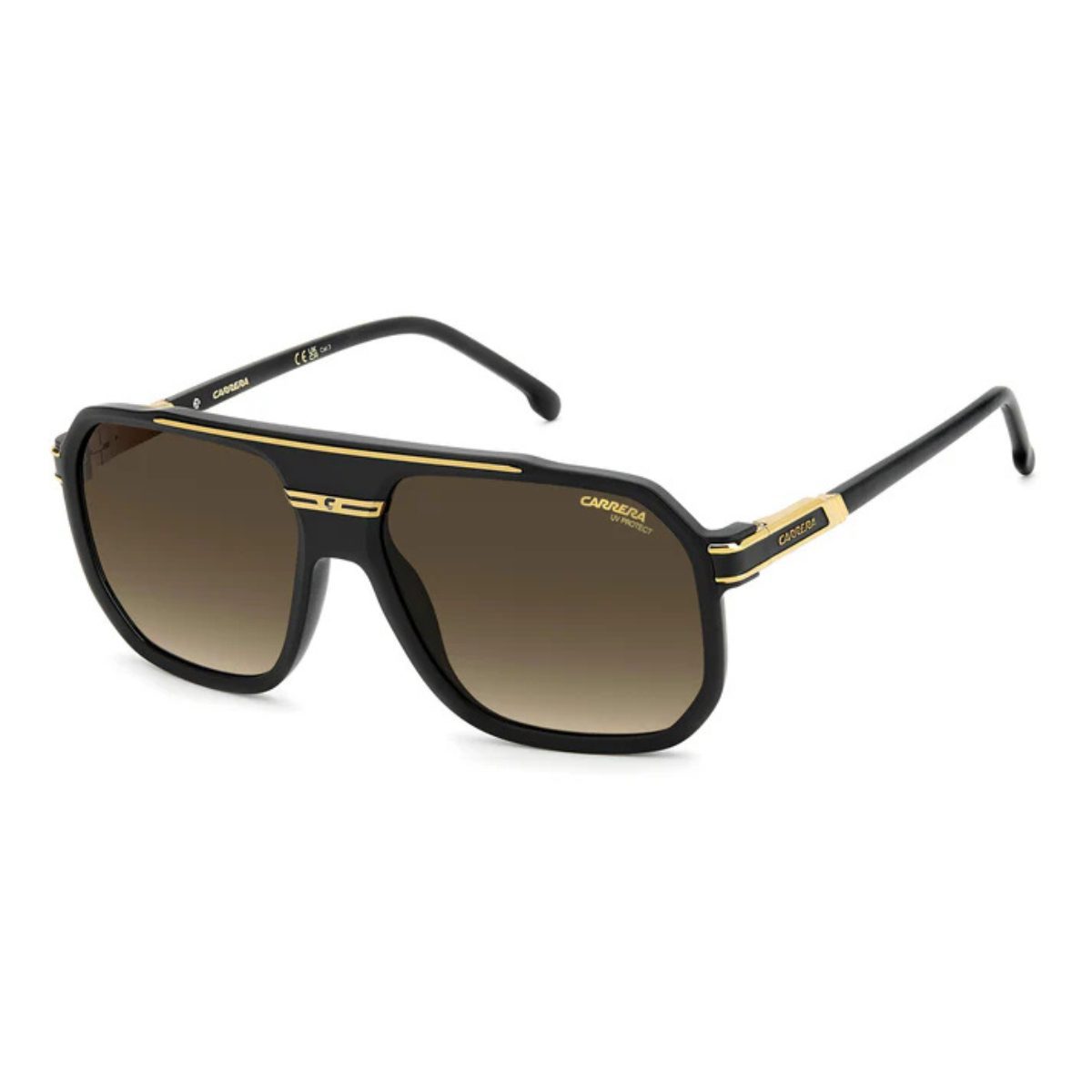 CARRERA 1077 S I46 MATTE BLACK GOLD BROWN ANTIREFLEX LENS Sunglass Culture Luxury sunnies store online gold coast Coomera DETAIL