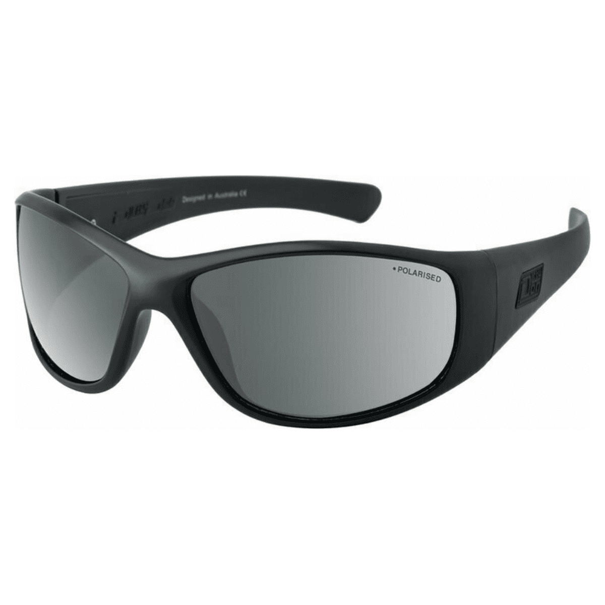 DD RIDGE 53621 SATIN BLACK GREY POLARISED WRAP Sunglass Culture Luxury sunnies store online gold coast Coomera