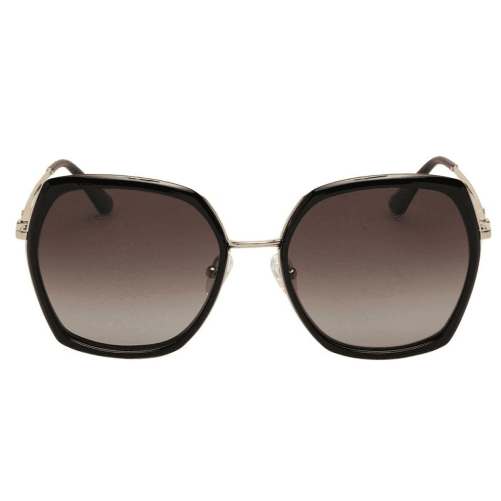 LOCELLO INDIGO 3925B Black BROWN large oversized square Sunglass Culture Luxury sunnies store online gold coast Coomera front