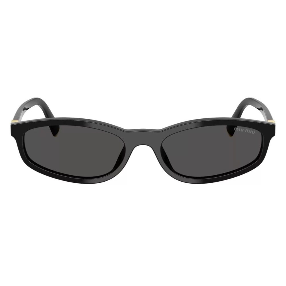 MIU MIU A06 16K08Z 54 Black Grey lens sunglass culture oval irregular shape sunnies store coomera thin