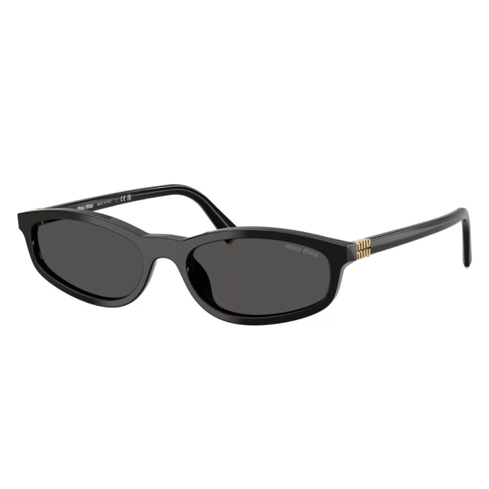MIU MIU A06 16K08Z 54 Black Grey lens sunglass culture oval irregular shape sunnies store coomera