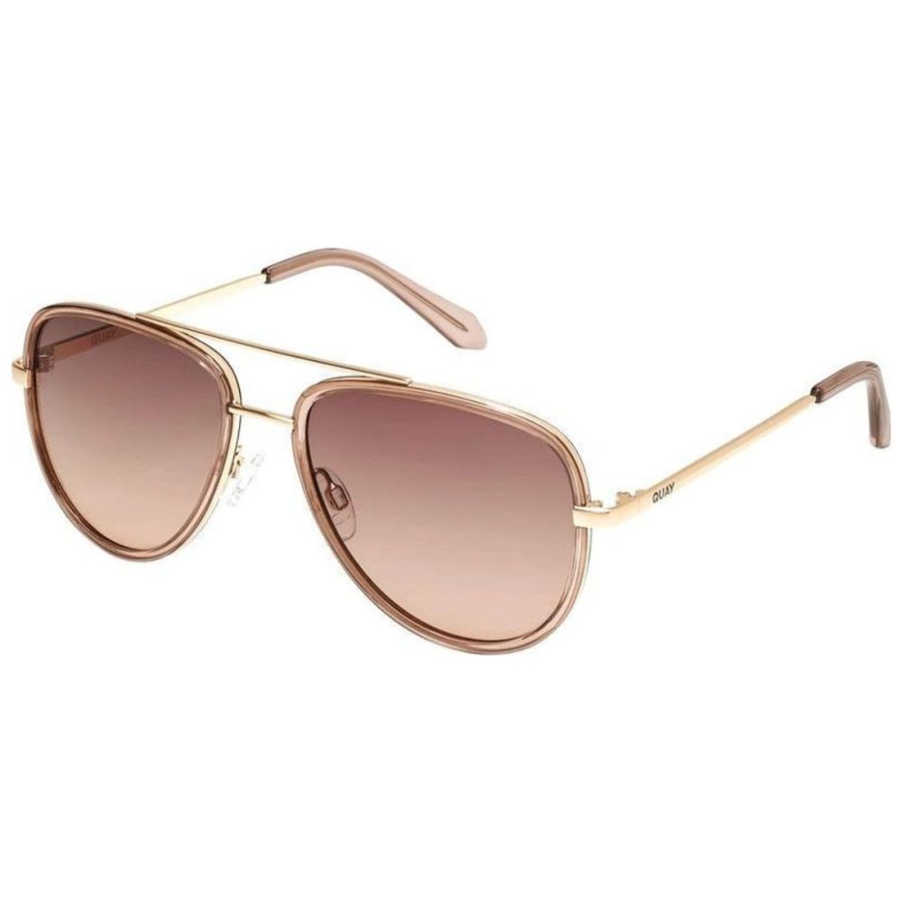 QUAY ALL IN medium brown doe fawn 77092 transparent metal aviator sunglass culture store coomera online