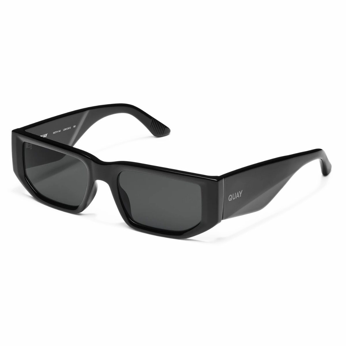 QUAY GOOD TIME BLACK 77089 Sunglass Culture Luxury sunnies store online gold coast Coomera rectangle side