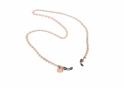 Quay Heart Sunglass Chain/Necklace Rose Gold