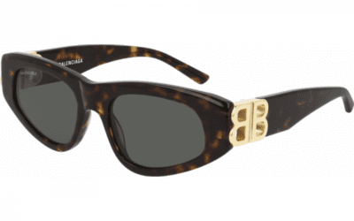 Balenciaga BB0095S 002 53 Havana/Green