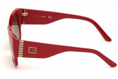 Guess GU7623 66F Shiny Red Brown Gradient cat eye square rectangle fashion women's sunglass culture