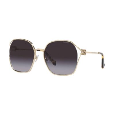 Miu Miu 52WS ZVN5D1 60 Pale Gold/Grey GradientSunglass Culture Side View