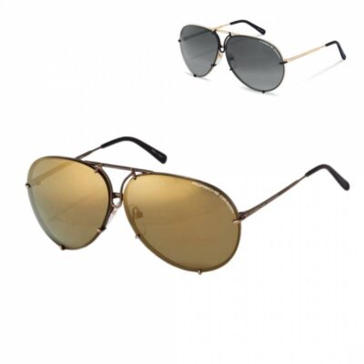 Porsche Design P8478 E 66 Copper/Gold Mirrored with Interchangeable Grey Lens