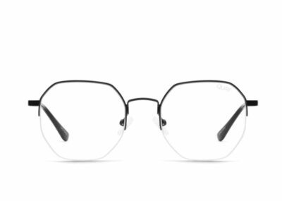 Quay Bossy Black Clear Blue Light Blocker Sunglass Culture Front