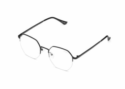 Quay Bossy Black Clear Blue Light Blocker Sunglass Culture Side