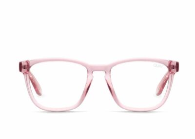 Quay Hardwire Pink Clear Blue Light Blocker Sunglass Culture Front