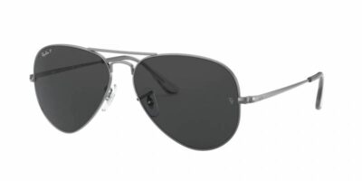 Ray-Ban RB3689 004/48 58 Silver/Black Polarised Aviator Metal ll