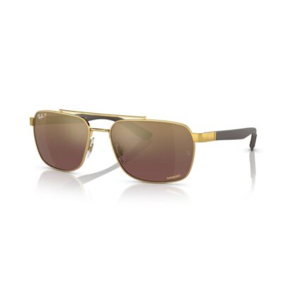 Ray-Ban RB3701 001/6B 59 Gold/Purple Gold Chromance Polarised