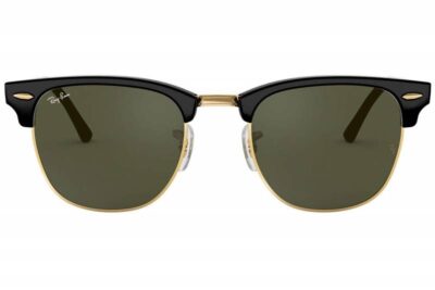 RayBan Clubmaster RB3016 W0365 51 black green square mens womens sunglass culture front