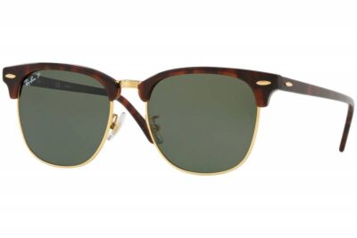 Ray-Ban RB3016F 990/58 55 Tort/Green Polarised Large Clubmaster
