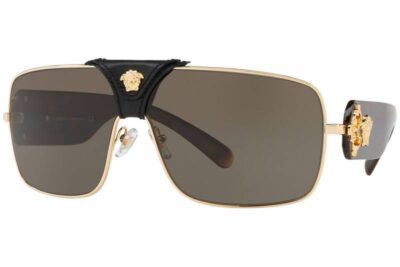 Versace VE2207Q 1002/3 38 Black and Gold/Brown